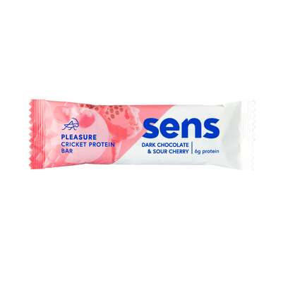 SENS Pleasure Proteinriegel mit Grillenmehl - Dunkle Schokolade &amp; Sauerkirsche, A-Nr.: 5948637 - 01