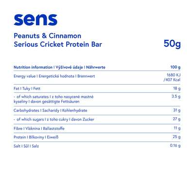 SENS Serious Proteinriegel mit Grillenmehl - Erdnuss &amp; Zimt, A-Nr.: 5948666 - 04