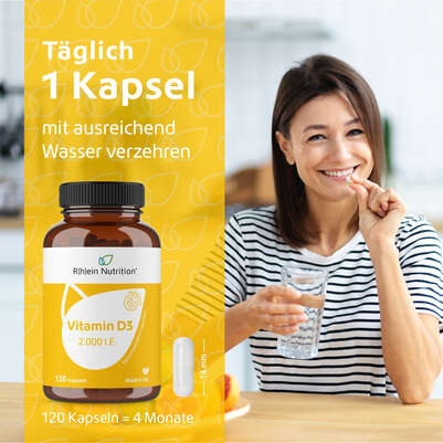 R(h)ein Nutrition Vitamin D3 2.000 I. E. Kapseln hochdosiert, A-Nr.: 5987287 - 04