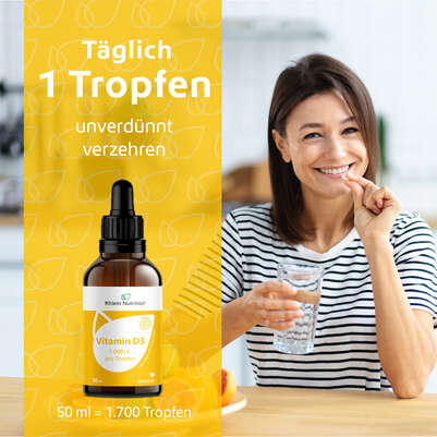 R(h)ein Nutrition Vitamin D3 1.000 I. E. Tropfen hochdosiert 50 ml, A-Nr.: 5987318 - 04