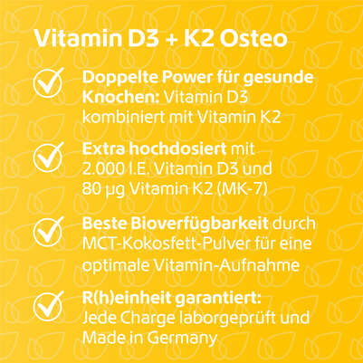 R(h)ein Nutrition Vitamin D3 + K2 Osteo Kapseln hochdosiert, A-Nr.: 5987293 - 03