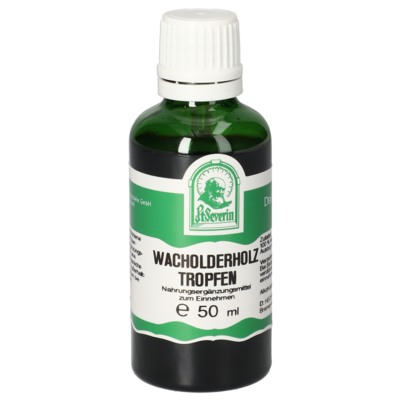 Sie sehen eine Packung WACHOLDERHOLZ TROPFEN 50 ML, Produktbild: 01 WACHOLDERHOLZ TROPFEN 50 ML, A-Nr.: 5725966 - 01
