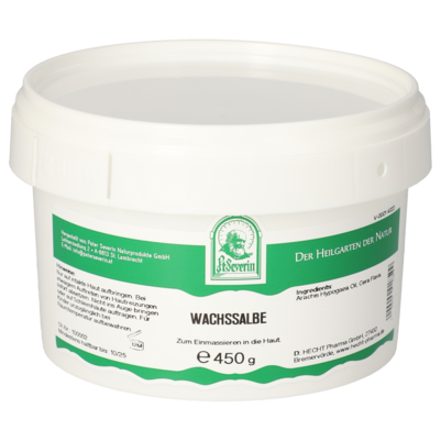 Sie sehen eine Packung WACHSSALBE 450 G, Produktbild: 01 WACHSSALBE 450 G, A-Nr.: 5711438 - 01