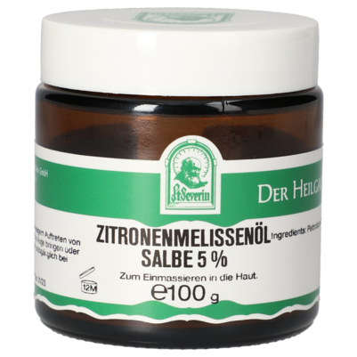Sie sehen eine Packung ZITRONENMELISSENOEL SALBE 5% 100 G, Produktbild: 01 ZITRONENMELISSENOEL SALBE 5% 100 G, A-Nr.: 5802974 - 01