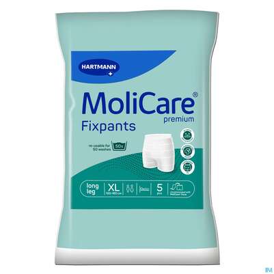 Inkontinenz Molicare Fixpants/premium Long Leg Xl Gruen 5st, A-Nr.: 3724804 - 01