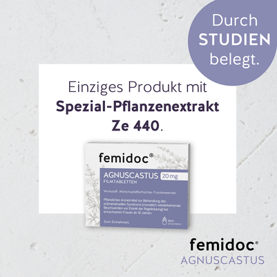 femidoc® AGNUSCASTUS 20 MG - FILMTABLETTEN, A-Nr.: 4984499 - 04