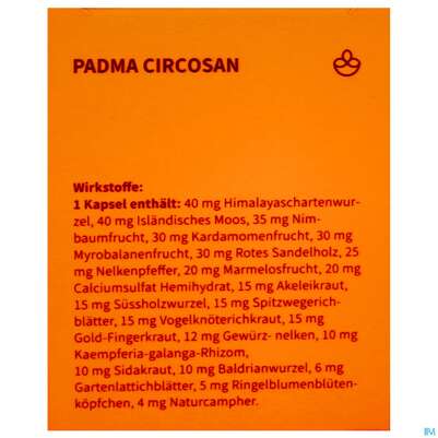 Sie sehen eine Packung Padma Circosan Kapseln 200st, Produktbild: 06 Padma Circosan Kapseln 200st, A-Nr.: 3780889 - 06