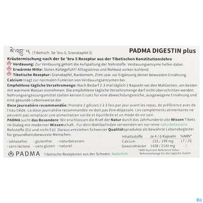 Padma Kapseln Digestin Plus Verdauung 60st, A-Nr.: 5671704 - 03