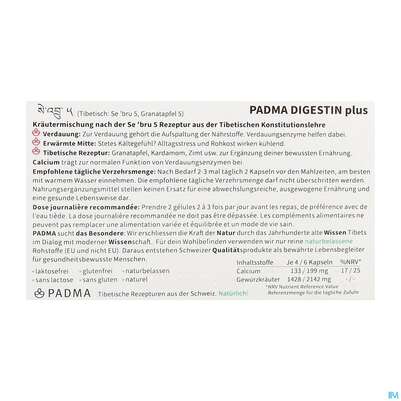 Padma Kapseln Digestin Plus Verdauung 60st, A-Nr.: 5671704 - 04