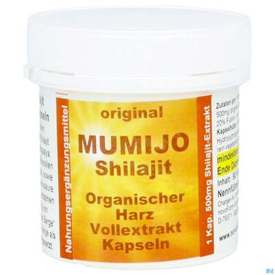 Sie sehen eine Packung Mumijo-shilajit Extrakt Kapseln 90st, Produktbild: 01 Mumijo-shilajit Extrakt Kapseln 90st, A-Nr.: 5869501 - 01