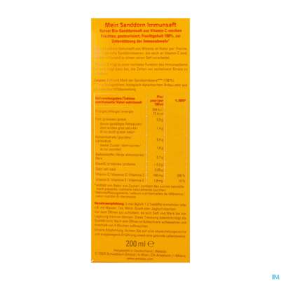Weleda Mein Sanddorn Immunsaft 200ml, A-Nr.: 5829105 - 04