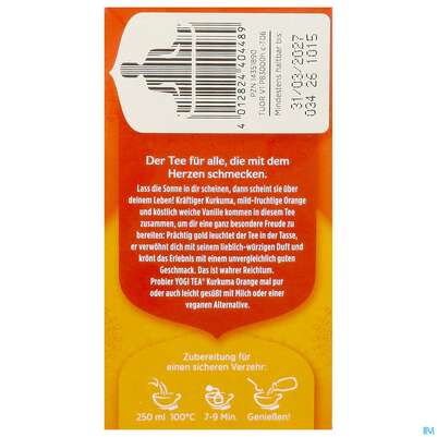 Yogi Tea Bio Kurkuma Orange 17st, A-Nr.: 5750102 - 03