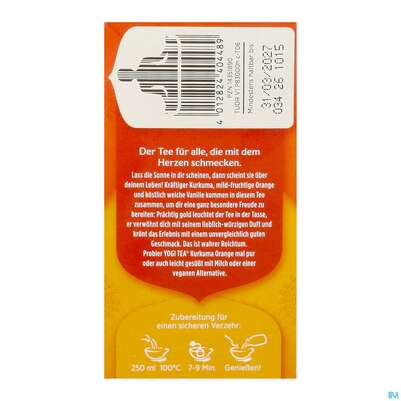 Yogi Tea Bio Kurkuma Orange 17st, A-Nr.: 5750102 - 04
