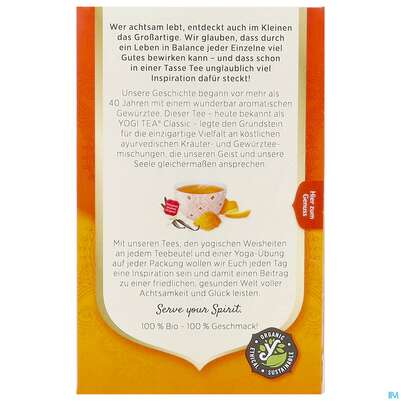 Yogi Tea Bio Kurkuma Orange 17st, A-Nr.: 5750102 - 09