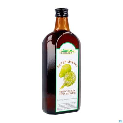 Sie sehen eine Packung Artischocken Elixier +papaya 500ml, Produktbild: 02 Artischocken Elixier +papaya 500ml, A-Nr.: 0942736 - 02