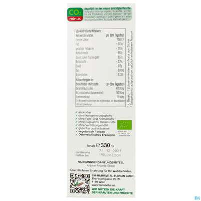Birken Brennessel Elixier Kraeuterfit Alkoholfrei Bio Kraeuter Fruechte 330ml, A-Nr.: 3961728 - 07