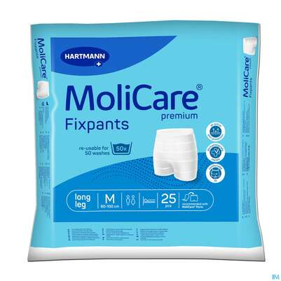 Sie sehen eine Packung Inkontinenz Molicare Fixpants/premium Long Leg M Blau 25st, Produktbild: 02 Inkontinenz Molicare Fixpants/premium Long Leg M Blau 25st, A-Nr.: 3208899 - 02