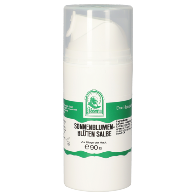 Sie sehen eine Packung SONNENBLUMENBLÜTEN SALBE 90 G, Produktbild: 01 SONNENBLUMENBLÜTEN SALBE 90 G, A-Nr.: 5471649 - 01