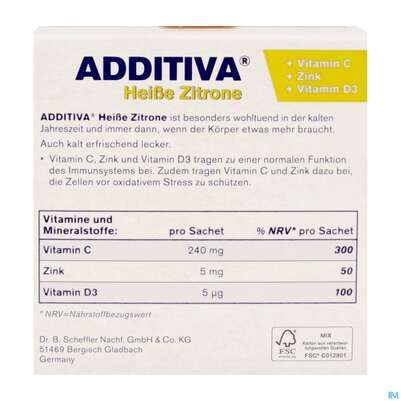 Additiva Pulver Heisse Zitrone 10012 10st, A-Nr.: 5810086 - 06