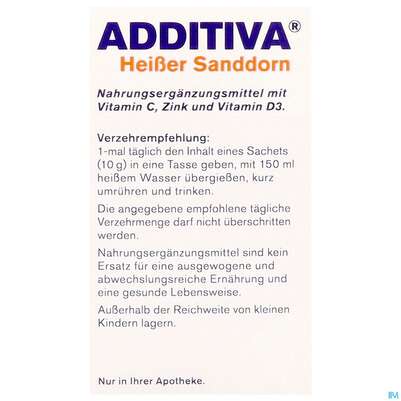 Additiva Pulver Heisser Sanddorn Granatapfel 10st, A-Nr.: 5810146 - 08