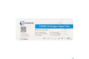 Diagnostika U.zubehoer Clungene Covid19 Antigenselbst- Test 5st, A-Nr.: 5911203 - 01
