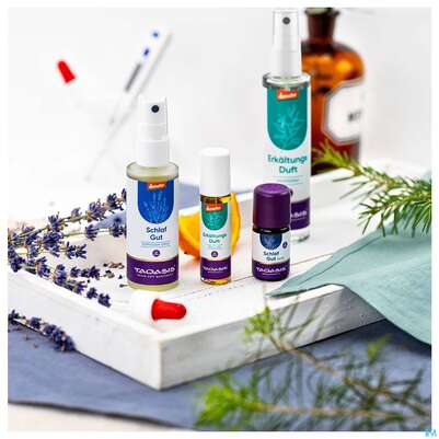 Sie sehen eine Packung Taoasis Erkältungsduft Raumspray 50ml, Produktbild: 07 Taoasis Erkältungsduft Raumspray 50ml, A-Nr.: 3163323 - 07
