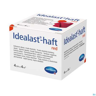 Elastische Binden Idealast/haft Kohaesiv/color Rot 4mx 4cm 1st, A-Nr.: 4174613 - 02