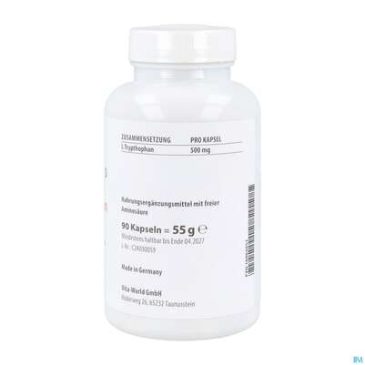 L-tryptophan Kapseln 500mg -naturheilp. Vegi 90st, A-Nr.: 4846604 - 03