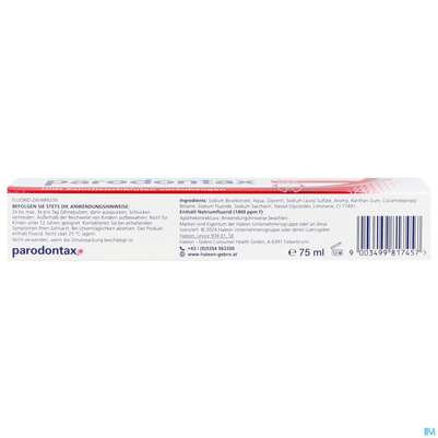 Sie sehen eine Packung Zahnpaste Parodontax Med Creme Neu 75ml, Produktbild: 05 Zahnpaste Parodontax Med Creme Neu 75ml, A-Nr.: 5843418 - 05