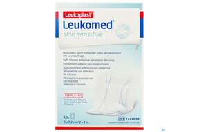 Wundverband Leukomed/skin Sensitive Vliesverband +auflage Steril 5x 7,2cm 10st, A-Nr.: 5609036 - 01