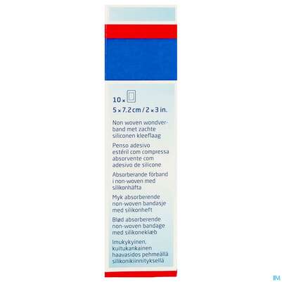 Wundverband Leukomed/skin Sensitive Vliesverband +auflage Steril 5x 7,2cm 10st, A-Nr.: 5609036 - 11