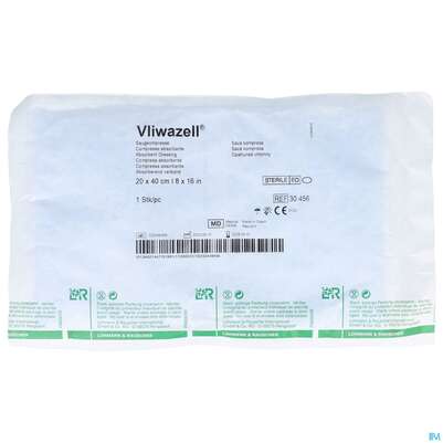 Vliwazell Saugkompresse Steril 20x 40cm 1st, A-Nr.: 0482275 - 01