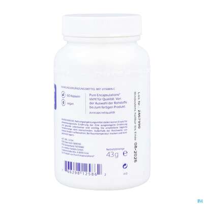 Sie sehen eine Packung Vitamin C Kapseln Liposomal Pure Encapsulations Lvc6a 60st, Produktbild: 04 Vitamin C Kapseln Liposomal Pure Encapsulations Lvc6a 60st, A-Nr.: 5890145 - 04
