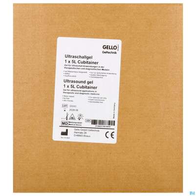 Sie sehen eine Packung Ultraschallgel Farblos Cubitainer Me300 5l, Produktbild: 01 Ultraschallgel Farblos Cubitainer Me300 5l, A-Nr.: 4774230 - 01