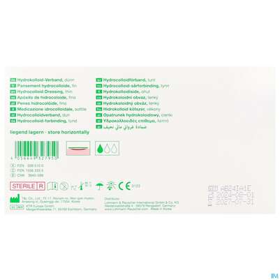 Suprasorb H Hydrokolloid-verband Duenn 5x10cm 10st, A-Nr.: 5095100 - 03