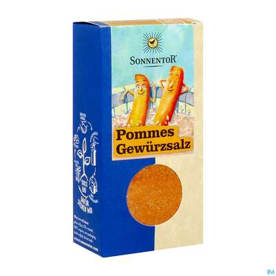 Sie sehen eine Packung Sonnentor Gewuerz Gewuerzsalz Pommes Bio 01259 130g, Produktbild: 02 Sonnentor Gewuerz Gewuerzsalz Pommes Bio 01259 130g, A-Nr.: 5913627 - 02