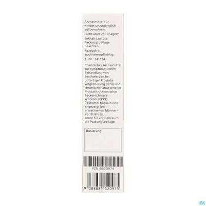 Sie sehen eine Packung Pollstimol Kapseln 30st, Produktbild: 04 Pollstimol Kapseln 30st, A-Nr.: 5520974 - 04