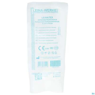 Momentverbaende Verpandpaeckchen-steril Kompresse Aluminiumbed Leinatex 8x10cm Mittel 1st, A-Nr.: 5809427 - 02