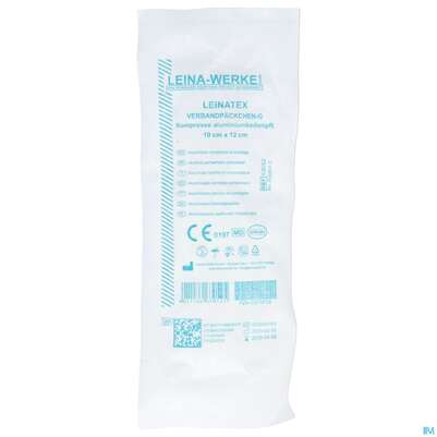 Momentverbaende Verpandpaeckchen-steril Kompresse Aluminiumbed Leinatex 10x12cm Gross 1st, A-Nr.: 5809410 - 01