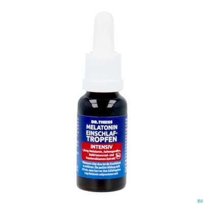 Sie sehen eine Packung Melatonin Einschlaf/tropfen Intensiv Dr.theiss 20ml, Produktbild: 07 Melatonin Einschlaf/tropfen Intensiv Dr.theiss 20ml, A-Nr.: 5911551 - 07