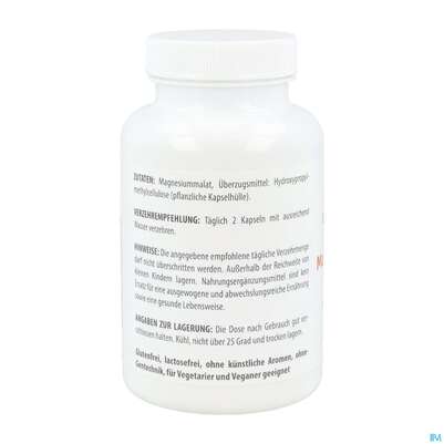 Sie sehen eine Packung Magnesium Malat 1000mg Kapseln Elementar Vita World 120st, Produktbild: 03 Magnesium Malat 1000mg Kapseln Elementar Vita World 120st, A-Nr.: 5608953 - 03