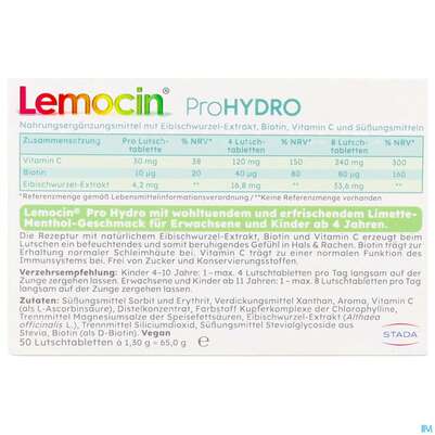 Lemocin Prohydro Lutschtabl 50st, A-Nr.: 5896739 - 03