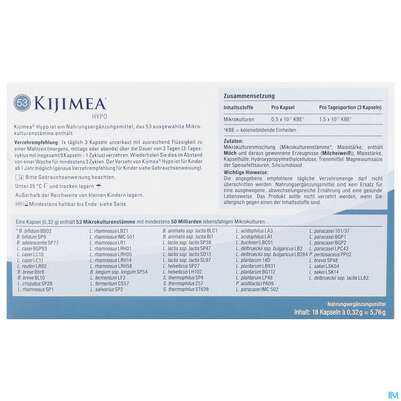 Sie sehen eine Packung Kijimea Kapseln Hypo 18st, Produktbild: 04 Kijimea Kapseln Hypo 18st, A-Nr.: 5916034 - 04