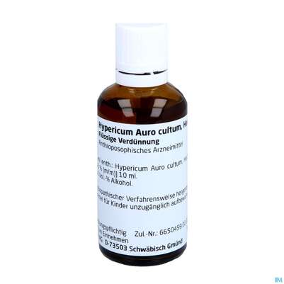 Sie sehen eine Packung Hypericum/auro Cultum Herba -weleda Dilution D 2 50ml, Produktbild: 02 Hypericum/auro Cultum Herba -weleda Dilution D 2 50ml, A-Nr.: 1461878 - 02