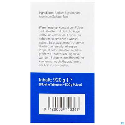 Sie sehen eine Packung Helfe Cordis Kohlensaeurebad Fuer Teilbaeder 8 Tabl 920g 500g Pulver, Produktbild: 06 Helfe Cordis Kohlensaeurebad Fuer Teilbaeder 8 Tabl 920g 500g Pulver, A-Nr.: 5921822 - 06