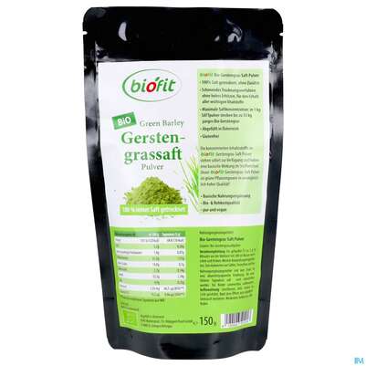 Gerstengrass Saft Pulver Bio 100% Rein Rohkostqualitaet Konzentr.inhaltsstoffe 150g, A-Nr.: 5647083 - 02