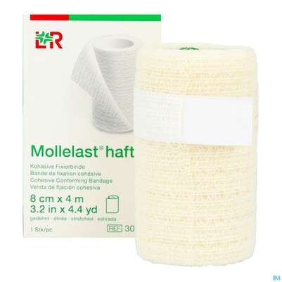 Fixierbinden Mollelast Haft Weiss 4mx 8cm 1st, A-Nr.: 1767666 - 12