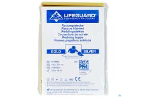 Erste Hilfe Rettungsdecke -sandipharma Gold/silber 160x210cm 1st, A-Nr.: 3007847 - 01