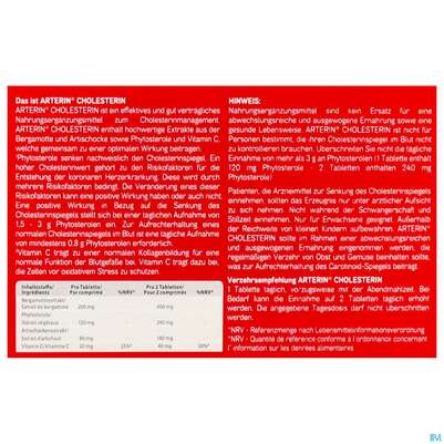 Arterin Tabl Cholesterin Bergamotte/pflanzlich 50000 90st, A-Nr.: 5803057 - 05
