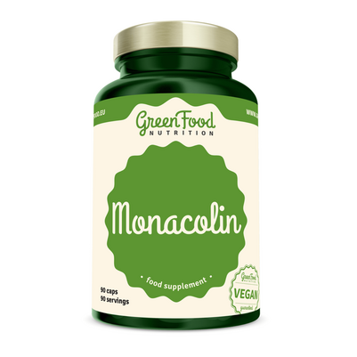 Sie sehen eine Packung GreenFood Nutrition Monakolin 90 Kapseln, Produktbild: 01 GreenFood Nutrition Monakolin 90 Kapseln, A-Nr.: 6003778 - 01